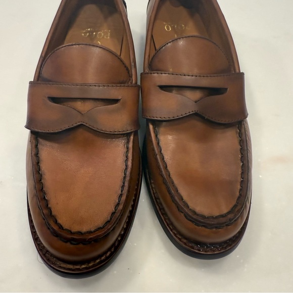 POLO RALPH LAUREN Alston Mens Penny Loafers Brown Size 7 D NEW See Description - Picture 12 of 12
